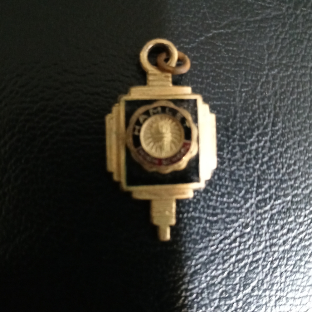 Vintage Hamlet high school pendant